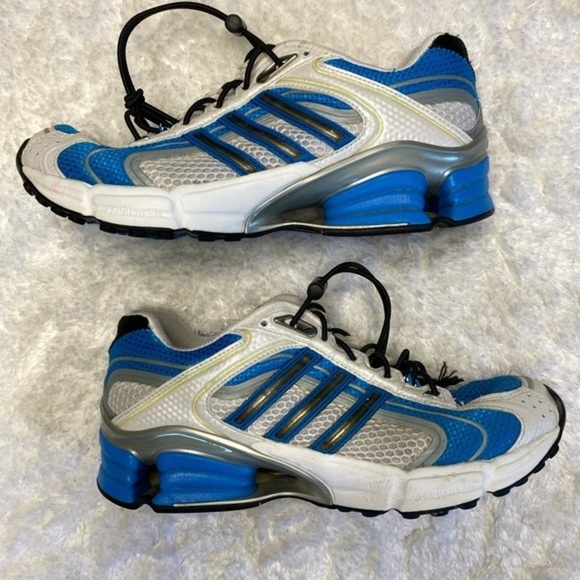 ADIDAS - MICROBOUNCE MENS SHOES White/Blue Toggle Closure 7.5 - Picture 14 of 16